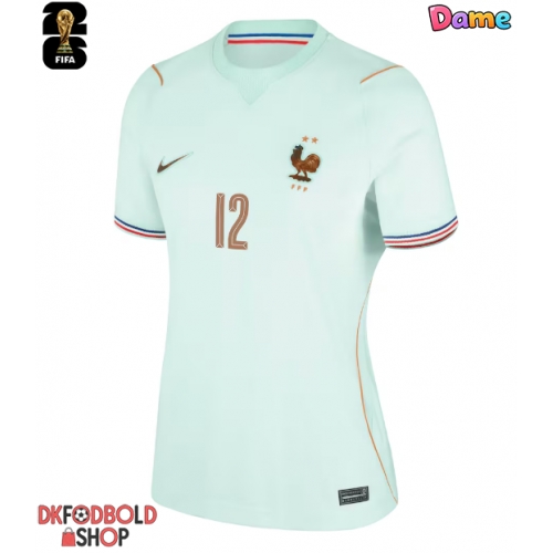Frankrig Bradley Barcola #12 Udebanetrøje Dame VM 2026 Kort ærmer